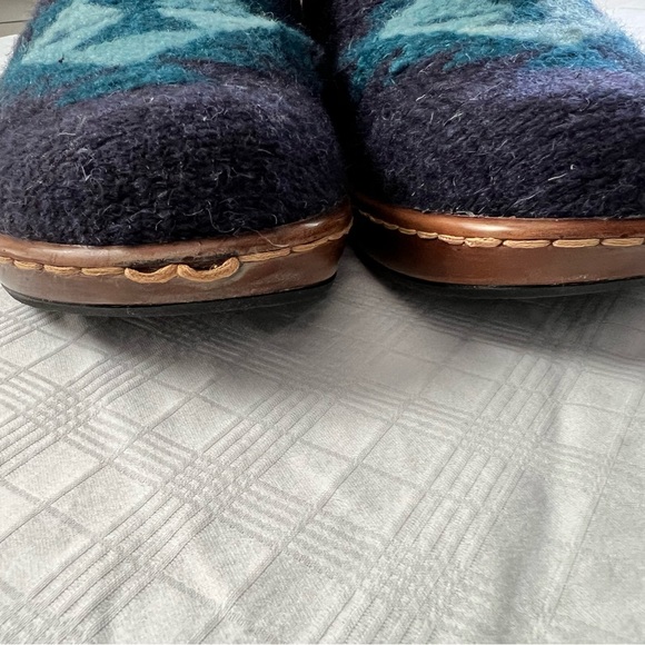 Womens Born Bandy Southwest Blanket Leather Sandal Clog Navy Blue US 11 EUR 43. - Picture 12 of 13